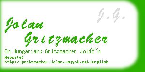 jolan gritzmacher business card